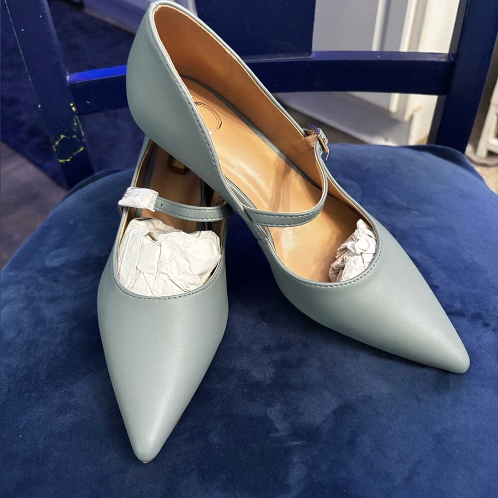 🩰👠Elegant Grayish blue”MANZA BLUE” Mary Jane Heels🎁💋